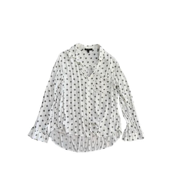 Velvet Heart Women's Long Roll Sleeves Button Down Collared Shirt Size Medium - Picture 1 of 5